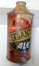 Atlantic ale cone top beer can . EMPTY