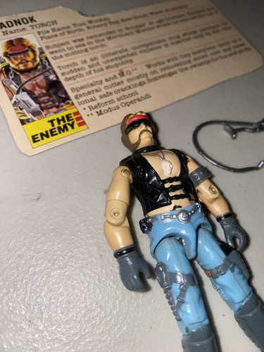 GIJOE 1985 DREADNOK TORCH 100% Complete with Filecard G I GI JOE - Picture 6 of 12