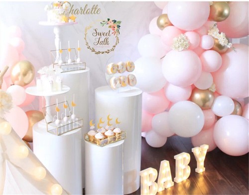 3/5pcs Round Plinth Cylinder Pedestal Stand Wedding Decor Cake Flower Display - Picture 9 of 17