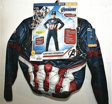 Marvel Comics Captain America Muscle Chest Kids Halloween Costume New