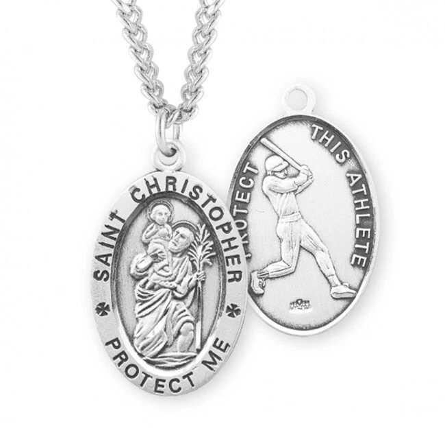 St christopher baseball best sale necklace