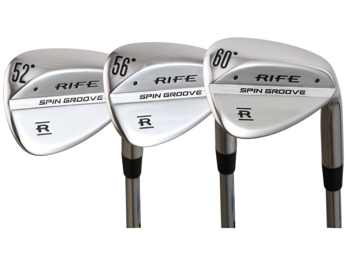 Rife Golf Spin Groove Mens RH Wedge Set: 52° Attack AW, 56° Sand