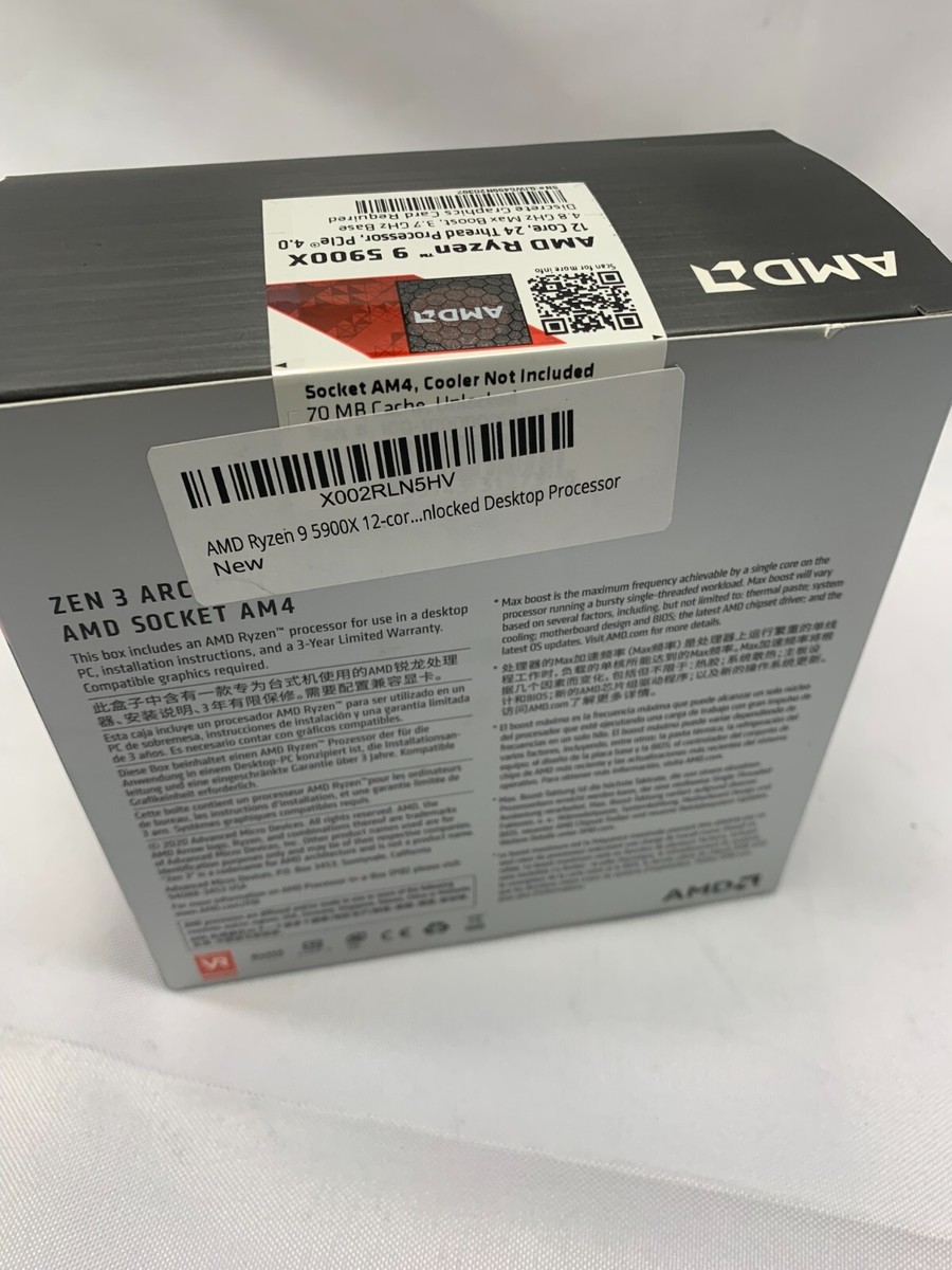 AMD Ryzen 9 5900X 12-core 24-thread Desktop Processor *New | eBay
