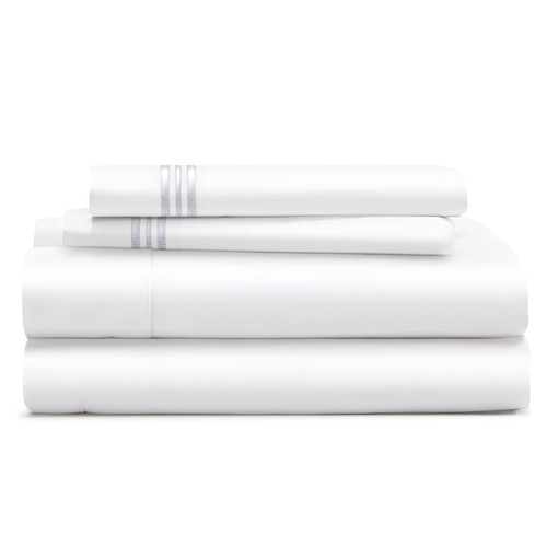 Cosy House Collection King Size Bed Sheets White Luxury Sheet Set