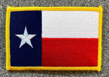 TEXAS STATE FLAG EMBROIDERED 2.25" X 3.25" IRON ON BACKING PATCH USA AMERICAN US
