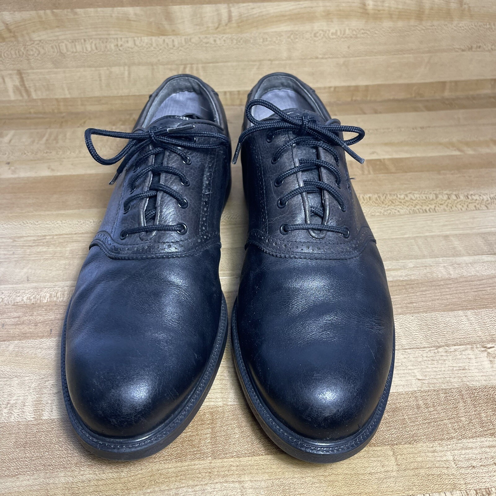 SAOLA Scarpe eleganti Rockport da uomo taglia 13M Oxford Gortex punta tonda pelle di ciottoli nere