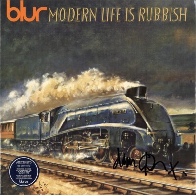 BLUR Modern Life Is Rubbish VINYL LP Damon Albarn GORILLAZ Song Autograph SIGNED