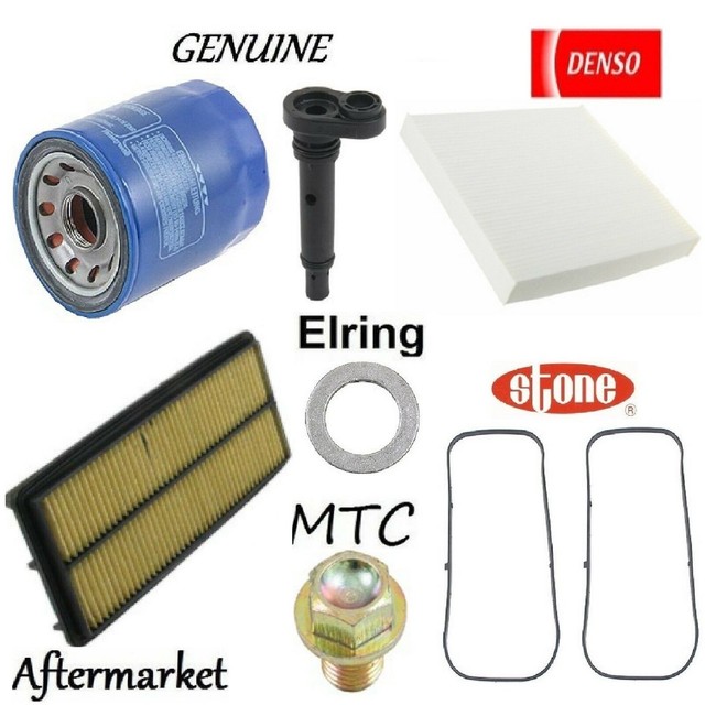 Tune Up Kit Cabin Air Oil Filters Gasket PCV Valve for Acura TL 2005