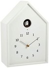 Lemnos Cuckoo Clock Analog Birdhouse Natural White NY16-12 NT, 7.1x10.6x3.8 in