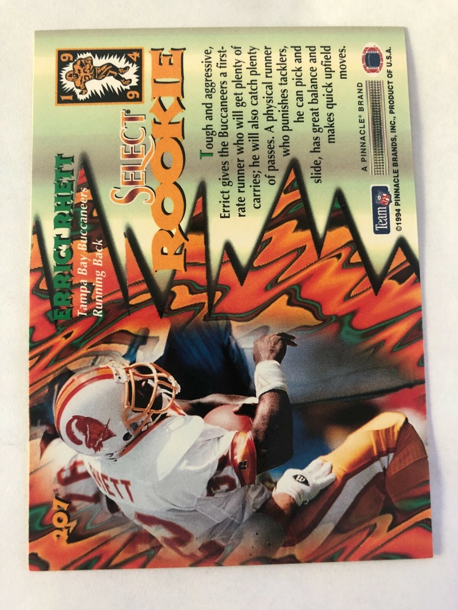 rhettのページです 1994 Select Errict Rhett #207 Rookie RC Tampa Bay Buccaneers