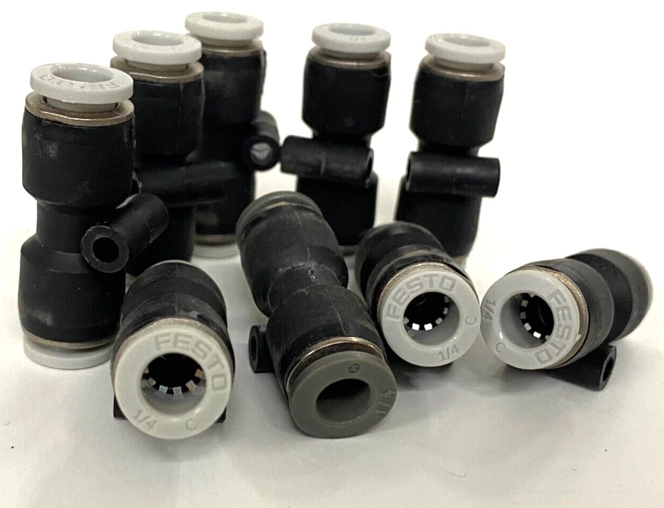 FESTO STRAIGHT ADAPTOR PUSH-IN FITTING PUSH-PULL PRINCIPLE **LOT OF 9 - Image 2 of 4