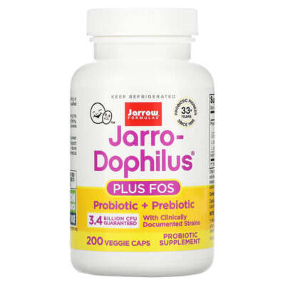Jarrow Formulas, Jarro-Dophilus + FOS, 3.4 Billion, 200 Capsules (Ice)