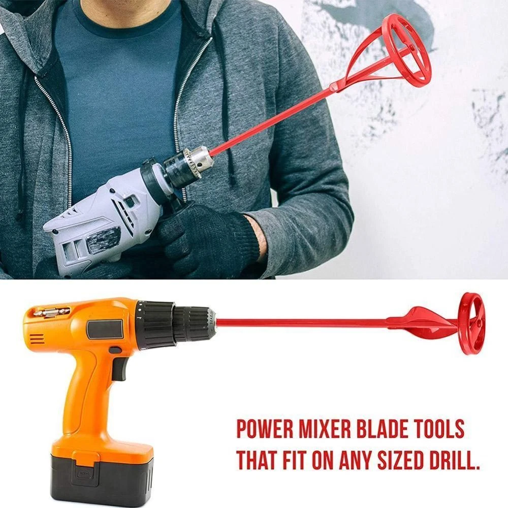 Hexagon Shaft Plaster Paint Mixer For Electric Drill Mixing Paddle