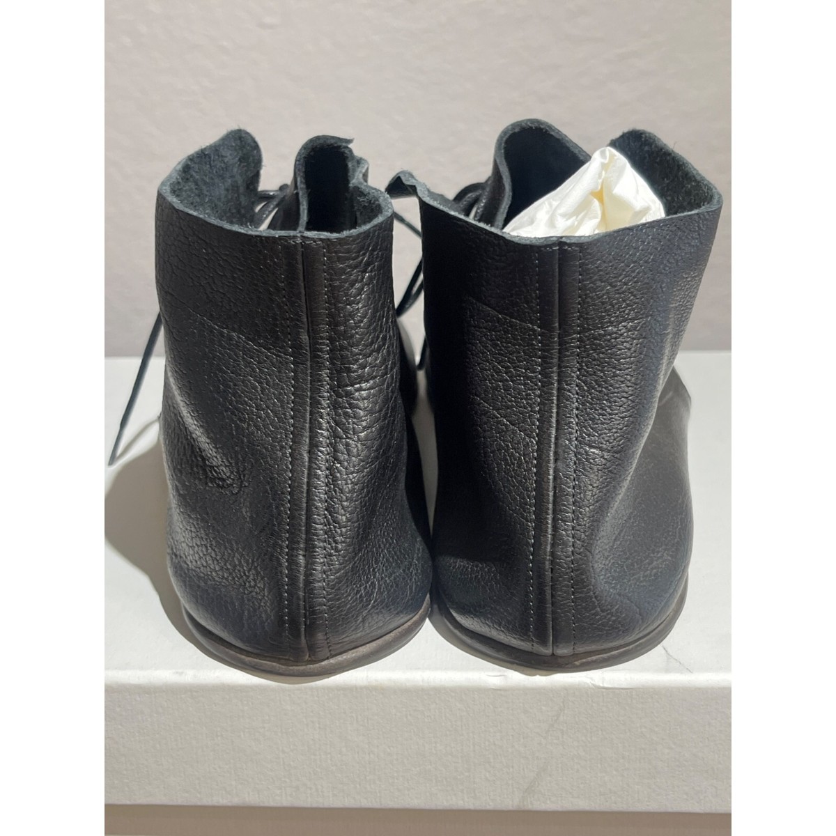 The Row Cory Bootie in Black Leather 42 9 With Box New Mens Boots