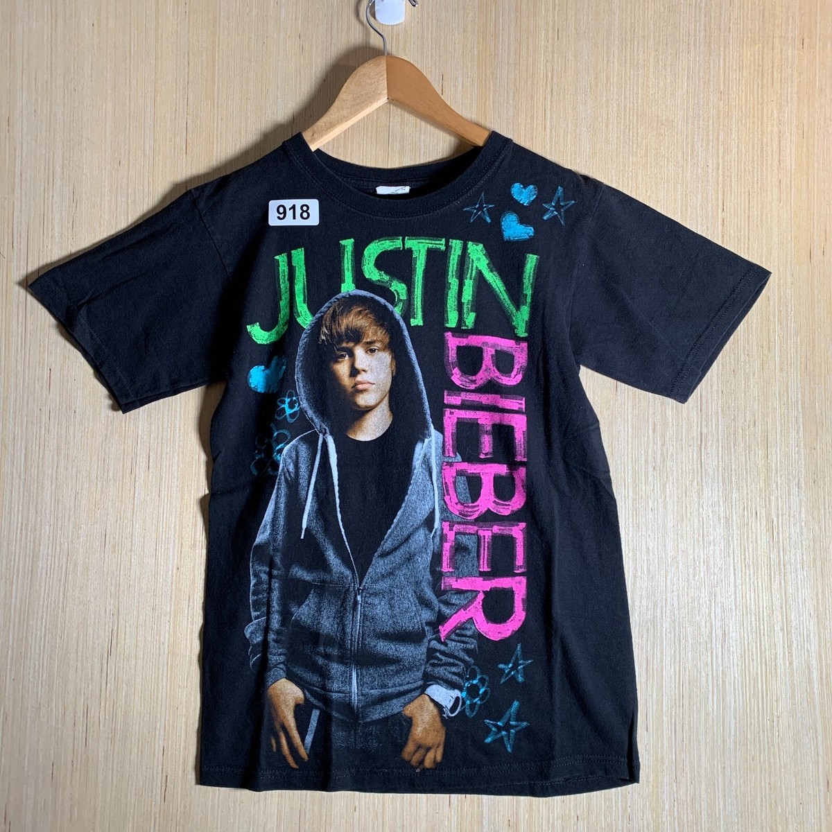 Justin Bieber Shirt Adult Size Small Black Short Sleeve Women's
