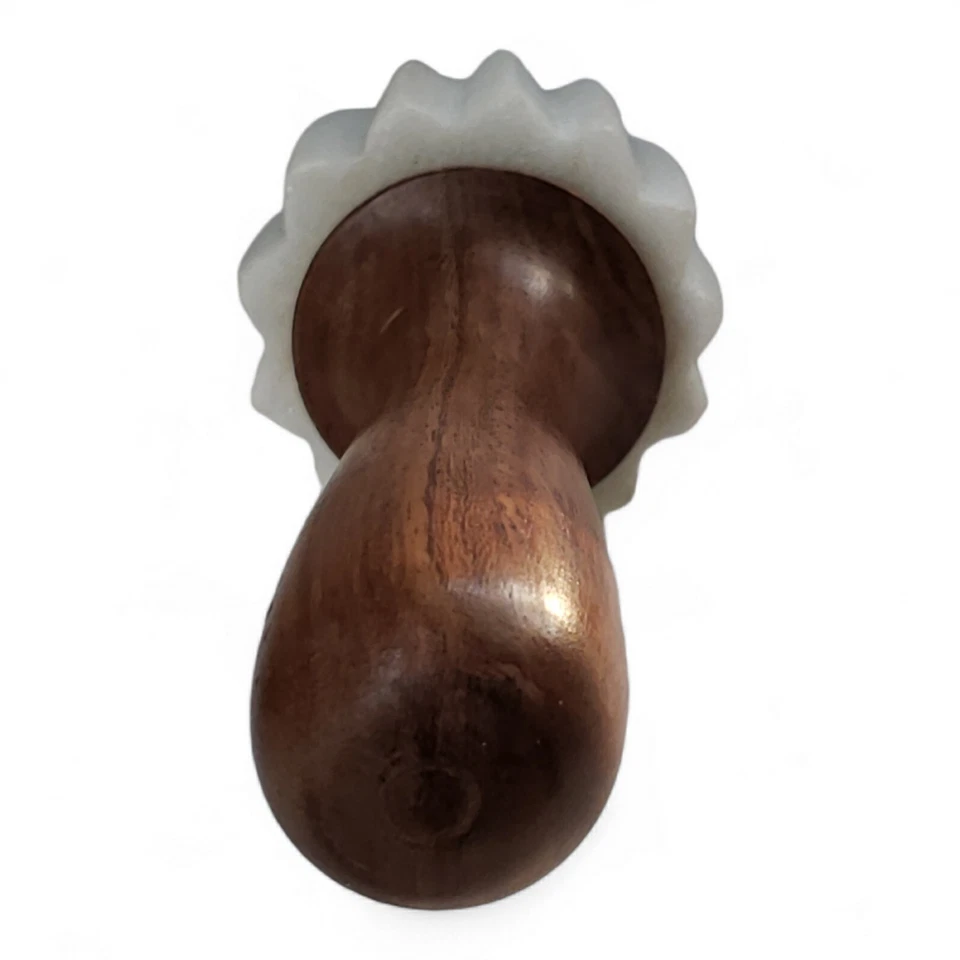 NOVA 68 Pesto Wood & Natural White Marble Handheld Handcrafted Juice Squeezer - Image 4 of 4