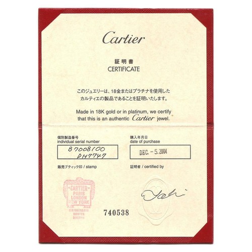 Cartier C Hearts 18k White Gold Pendant & Chain Necklace w/Cert - Picture 6 of 6