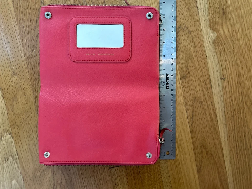 Stella & Dot Double Clutch Coral Laser Cutout Wallet Clutch Resort - Image 4 of 4