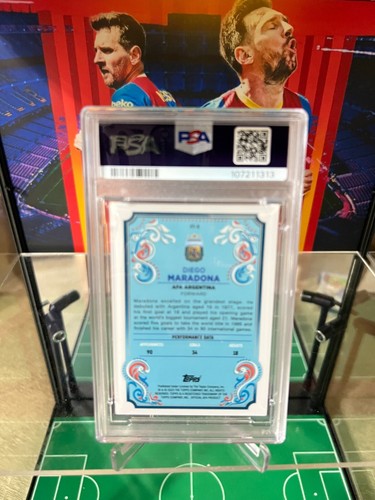 2023 Topps Argentina Fileteado #FT9 Diego Maradona Insert Fileteado PSA 10 GEM - Picture 13 of 16