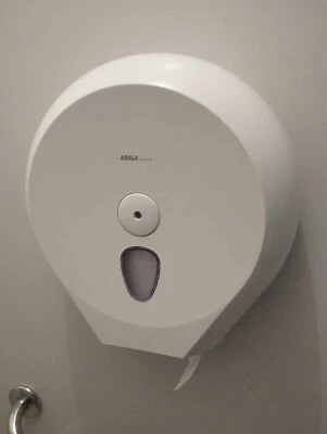 Koala Distributeur de papier WC Jumbo Blanc+1 rouleau - Photo 1/3