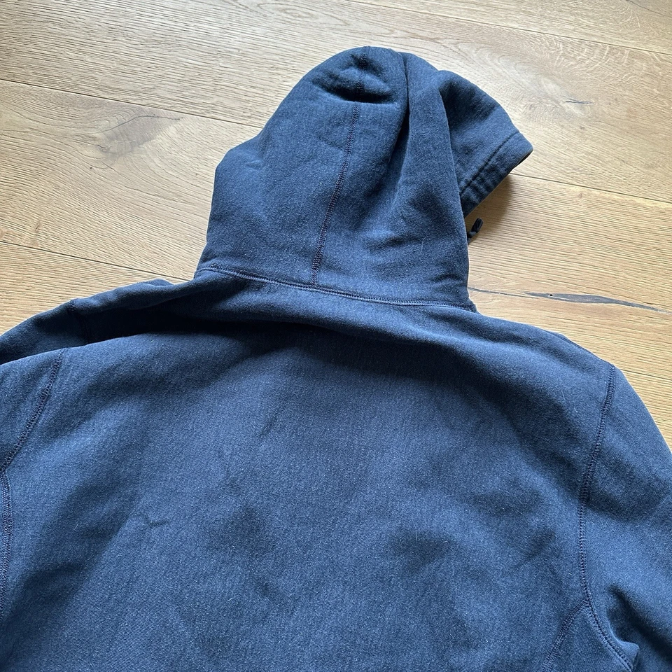 100% Authentique FW16 Supreme Box Logo Hooded Bleu Marine XL Air Jordan Berlin - Photo 4/4