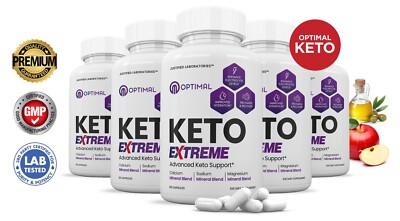 Optimal Keto ACV Pills Extreme 1675MG New Improved Formula 5 Pack