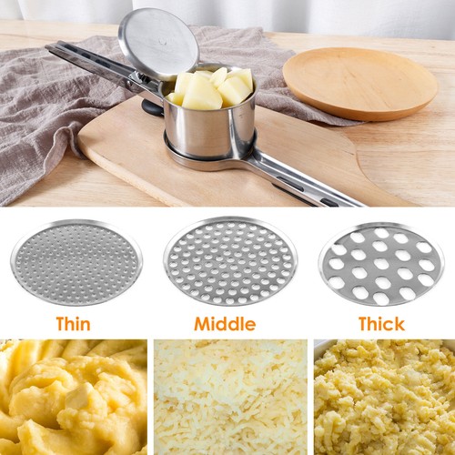 Potato Rice Stainless Steel Potato Masher with 3 Removable Discs Manual - Picture 2 of 11