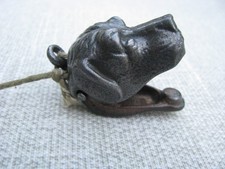 FINE RARE EARLY DATED 1878 CAST IRON LARGE 1ST MODEL IVES DOG HEAD TOY CAP BOMB