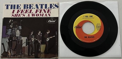 The Beatles~I Feel Fine/She s a Woman/45-Near Mint+Vinyl/NM Pic Sleeve/M Labels