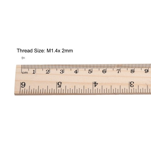 Vis pour ordinateur portable M1,4 x 2 mm 2,5 mm dia Phillips tête vis ton argent 100 pièces - Photo 4/4