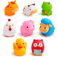 8-Pack Farm Animal Bath Squirters - Fun and Educational for Babies 9 