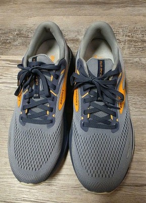 Brooks Adrenaline GTS 23 1103911D027 Men's Shoes Gray/Yellow US 10.5 EUC