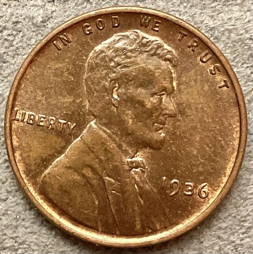1936p  Lincoln Wheat Cent - [AU] About Uncirculated - High Grade ~ B920