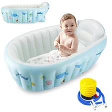 Baby Inflatable Bathtub, Portable Travel Baby Infant Bath Tub Toddler Bathtub...