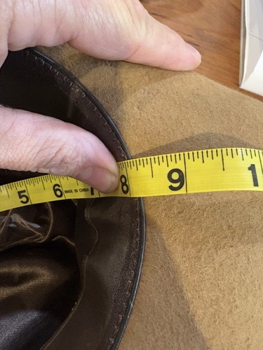 Charlie 1 Pferd Mütze Sonderanfertigung Vintage braun/creme ohne Größenetikett - Bild 10 von 11