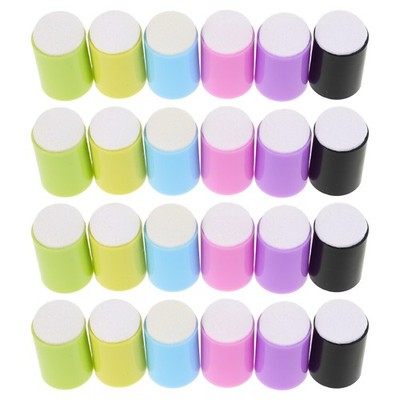 24 PCS Kinderkunstbedarf Malerei Schwamm Malschwamm Fingerfarbenschwamm