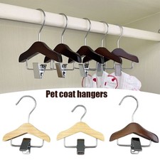 Mini Wooden Clothes Hanger for Dolls Pets Display Decorative Accessories