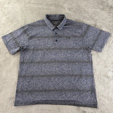Under Armour Shirt Mens 2XL Blue Gray Space Dye Playoff Polo Golf Performance