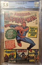 The Amazing Spider-Man #38 CGC 5.5 Last Cover Art by Steve Ditko (1966)