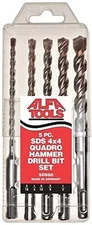 Alfa Tools SDSQ5 Sds Quadro Hammer Drill Bit Set (5 Piece)