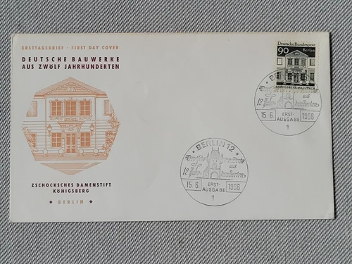 West Berlin, Germany - Bund - 1966 Mi 499 - FDC with fancy cancels