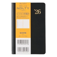 NOLTY 2026 Weekly Planner, Black, 1211 (Starts December 2025)