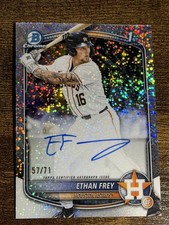 ETHAN FREY 2025 Bowman Draft #CPA-EF 1st Sparkle Refractor Auto /71
