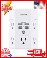 One Beat 1680J 3 Side Power Strip Multi Plug Expander, Surge Protector, 5 Outlet