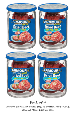 #ad 4 pack Armour Star Sliced Dried Beef Jarred Meat 2.25 oz. $13.90
