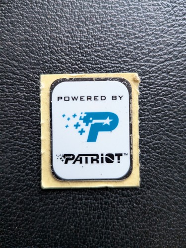 Patriot Memory Case Sticker/Decal - Powered By Patriot - 3/4" - PC Gaming
