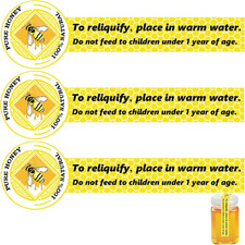 Tamper Proof Pure Honey Stickers 1 x 3.5 Inches Tamper Evident Seals Labels Hone