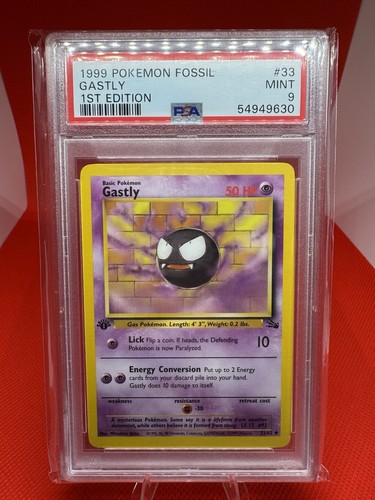 Gastly (1st Edition) graded PSA 9 for sale on eBay