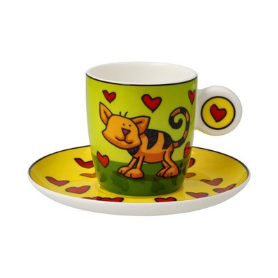 Ed Heck Espressotasse Love Cat Katze 100ml Porzellan Goebel