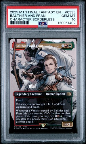 Balthier And Fran #0393 2025 Magic MTG Final Fantasy Borderless PSA 10 - Picture 1 of 2